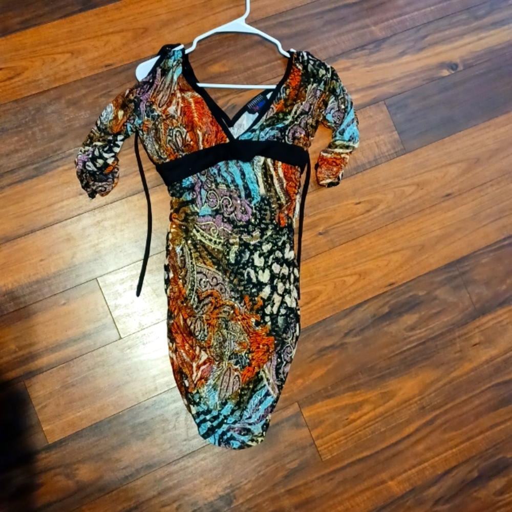 Glittering Mid Short Casual Dress